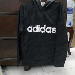 Áo hoodie adidas màu đen size XL. Made in Thailand