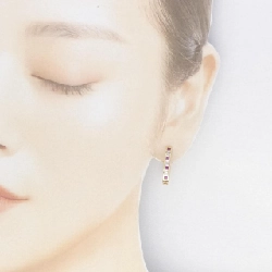 K18YG Bông tai Ruby 0.58CT - Hàng hiệu Chính hãng 870607