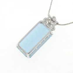 Dây chuyền aquamarine PT900/PT850 36.62CT - Hàng hiệu Authentic 858058