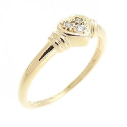 Nhẫn kim cương ba viên hình trái tim K18YG