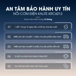 Nồi cơm điện Kalite KRC6012 chính hãng chống dính Ceramic cao cấp, mới 100% 572890