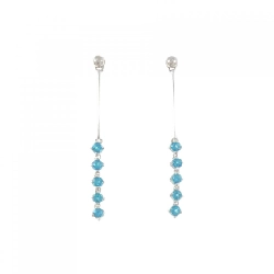 K18WG/750WG Topaz Bông tai 0.608CT - Hàng hiệu Chính hãng