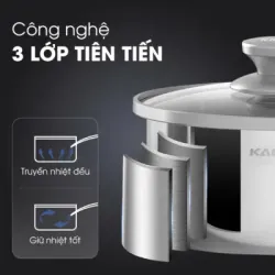 🍲 Quánh Inox Kalite KSP1601 – 3 Lớp Cao Cấp, Bền Bỉ – An Toàn – Dẫn Nhiệt Chuẩn Xịn 718207