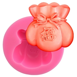 Khuôn silicon làm bánh bao, rau câu túi tiền tài lộc - Loại 8 cm - Mã số 1009 335982