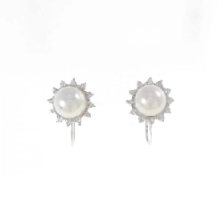 Bông tai ngọc trai Akoya K14WG 6.4mm - Hàng hiệu chính hãng