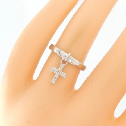 Nhẫn kim cương K18WG chéo 0.08CT - Hàng hiệu chính hãng 853205