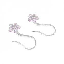 K18WG Bông tai hoa Sapphire 1.11CT - Hàng hiệu Chính hãng 871140