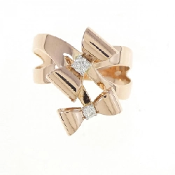 Nhẫn kim cương 750PG/750WG với ruy băng 0.09CT 667646