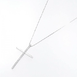 K18WG Dây chuyền kim cương chéo 0.28CT - Hàng hiệu Chính hãng 863273