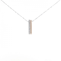 K18WG/K18PG 2WAY Dây chuyền kim cương 0.20CT - Hàng hiệu Authentic