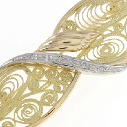 K18YG/PT900 Kim cương Brooch 0.03CT - Hàng hiệu Chính hãng 873395