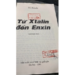 Từ Xtalin đến Enxin -Tác giả: N.C. Baibacop -NXB Chính Trị Quốc Gia 2001 475332