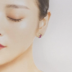 K18YG Bông tai Ruby 0.90CT - Hàng hiệu Chính hãng 865769