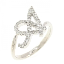 Nhẫn kim cương chữ cái A K18WG 0.23CT