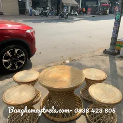 Ghế đôn tròn mây tre 796640