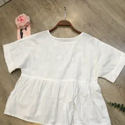 [Siêu Phẩm Nhật] Áo kiểu mori vintage hoa thêu xô thô đục lỗ dáng xoè babydoll Nhật 695500