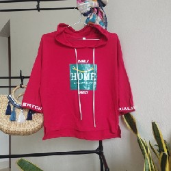 Áo hoodie mỏng tay lỡ 