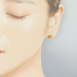 K18YG Bông tai hồng - Hàng hiệu Authentic 870283