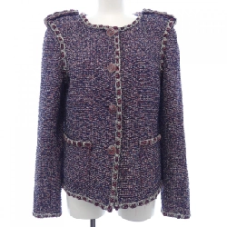 Áo khoác không cổ CHANEL