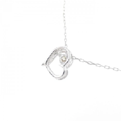 K18WG Dây chuyền hình trái tim kim cương 0.03CT - Hàng hiệu Chính hãng 860129