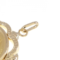 K18YG(枠) Đồng xu Mặt dây chuyền - Hàng hiệu Authentic 870191