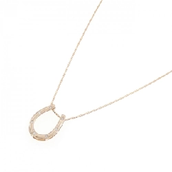 K18PG Mặt dây chuyền hình móng ngựa kim cương 0.09CT - Hàng hiệu Chính hãng 857364