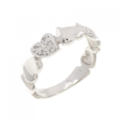 Nhẫn kim cương hình trái tim K18WG 0.08CT