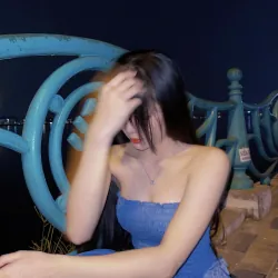 Váy/Đầm cúp ngực màu xanh biển, xoè rộng 789710