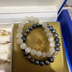 Vòng tay ngọc trai tự nhiên và đá mặt trăng  456794