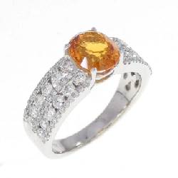 Nhẫn Sapphire K18WG 1.795CT - Hàng hiệu Chính hãng