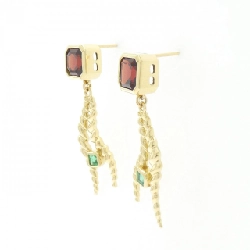 K18YG Garnet Bông tai 4.27CT - Hàng hiệu Chính hãng 867170