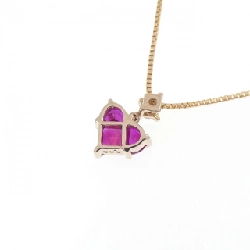 K18PG Mặt Dây Chuyền Hình Trái Tim Đá Ruby - Hàng hiệu Chính Hãng 859478