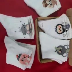 Combo 3 đôi vớ trắng cổ cao, họa tiết dễ thương  1001134