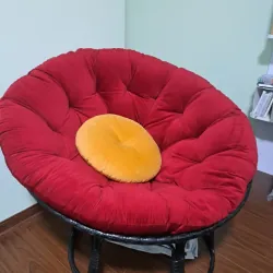 Ghế papasan 1m2 kèm gối decor nhà cửa khung mây nhựa chắc chắn