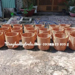 Giỏ mây nhựa tròn đựng đồ 706690