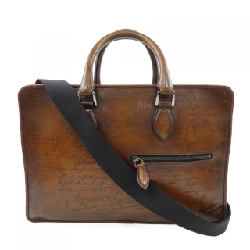 Berluti Anjou Small Scritt Leather Brief BAG - Hàng hiệu Authentic