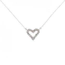 K18WG Dây chuyền kim cương hình trái tim 0.50CT - Hàng hiệu chính hãng