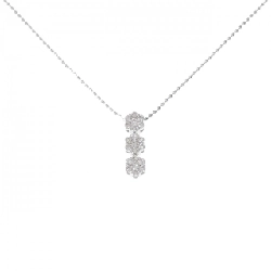 K18WG Hoa Kim Cương Dây Chuyền 0.32CT - Hàng hiệu Chính hãng