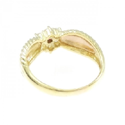 Nhẫn hoa ruby K18YG/K18PG - Hàng hiệu Authentic 852905