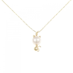 K18YG Mèo Akoya Pearl Dây chuyền 8.1mm - Hàng hiệu Chính hãng