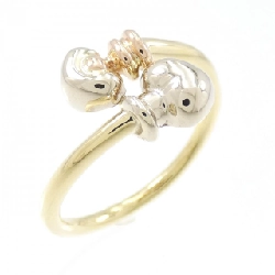 Nhẫn trái tim ba màu K18