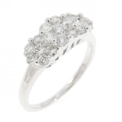 Nhẫn kim cương hoa K18WG 0.50CT