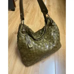 Túi nữ sz 31*26*10 da thật đan 2hand 928845