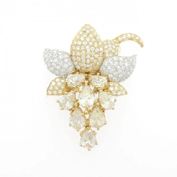 K18YG/PT900 Kim cương Brooch 6.11CT - Hàng hiệu Chính hãng