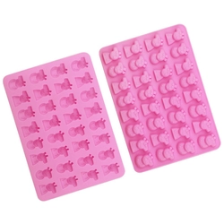 Khuôn silicon làm rau câu, kẹo dẻo chip chip , socola 32 heo con Peppa Cute - Mã số 1118 338361