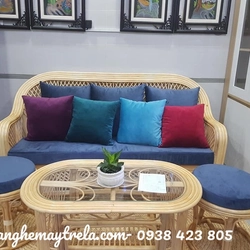 Bàn ghế sofa mây phòng khách nhỏ gọn 479374