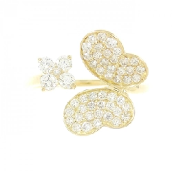 Nhẫn kim cương bướm × hoa K18YG 0.55CT 672978