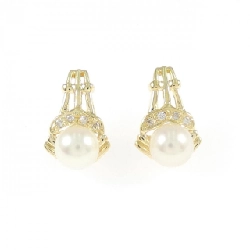 K18YG Bông tai ngọc trai Akoya 5.9mm - Hàng hiệu Chính hãng