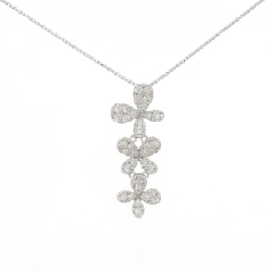 K18WG Hoa Pave Dây Chuyền Kim Cương 0.48CT - Hàng hiệu Chính hãng