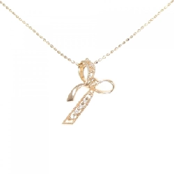 K10PG Dây chuyền kim cương hình ruy băng 0.04CT - Hàng hiệu Chính hãng